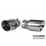 FIAT 500 Custom Stainless Steel Exhaust Tips by MADNESS (2) - Stainless Steel -  2.75" ID